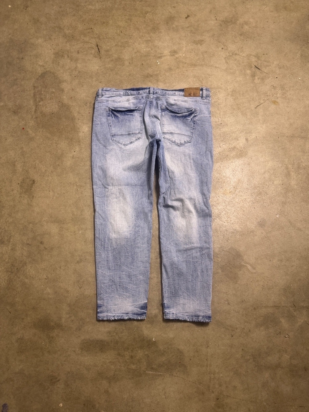 Jordan Craig Light Wash Distressed Moto Denim Jeans